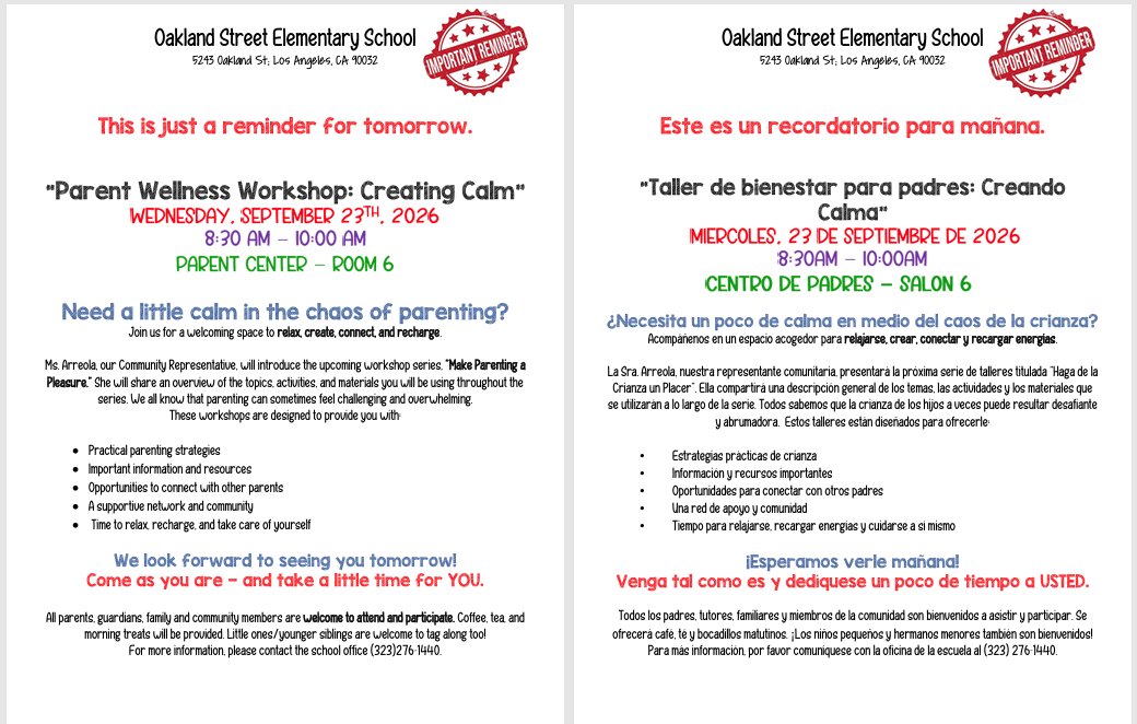 parent workshop 1